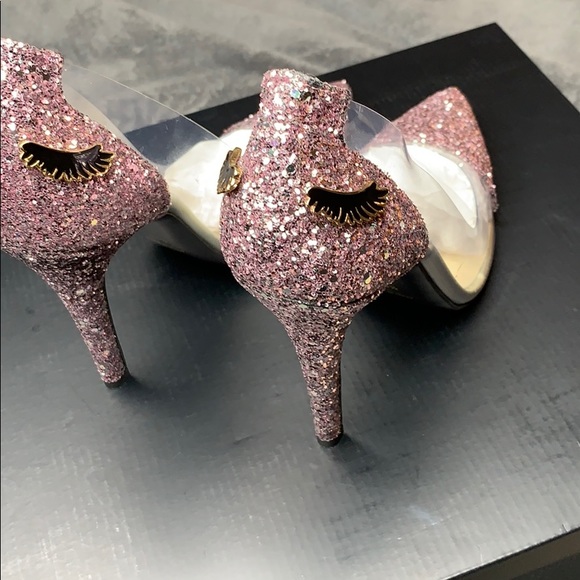 Limited Edition Vegan Too Faced Glitter Pink heels - Picture 6 of 8